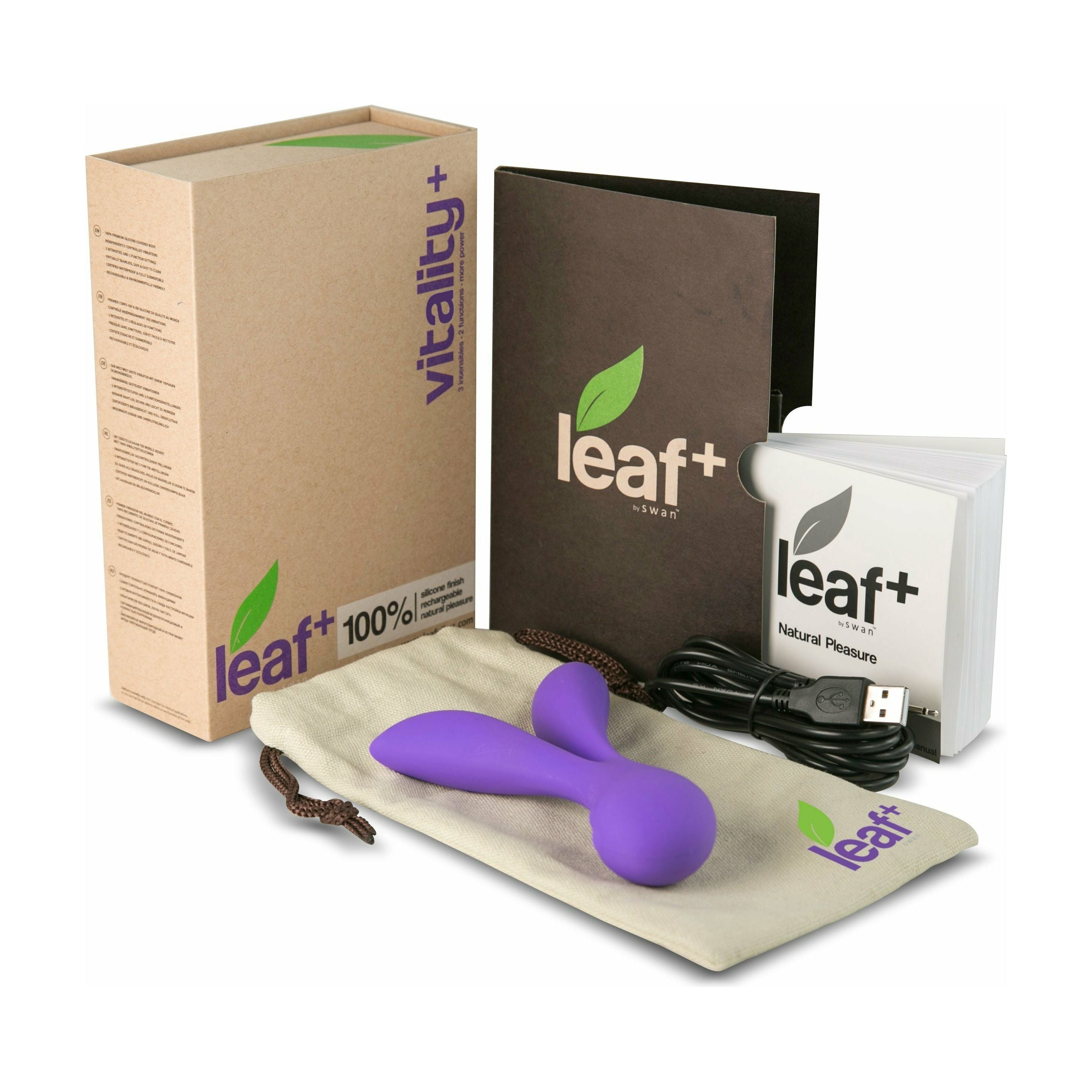 Swan Leaf+ Vitality+ Vibrator - Purple - Swan Vibes
