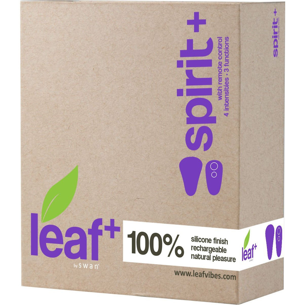 Swan Leaf+ - Spirit+ Vibrator with Remote Control - Purple - Swan Vibes