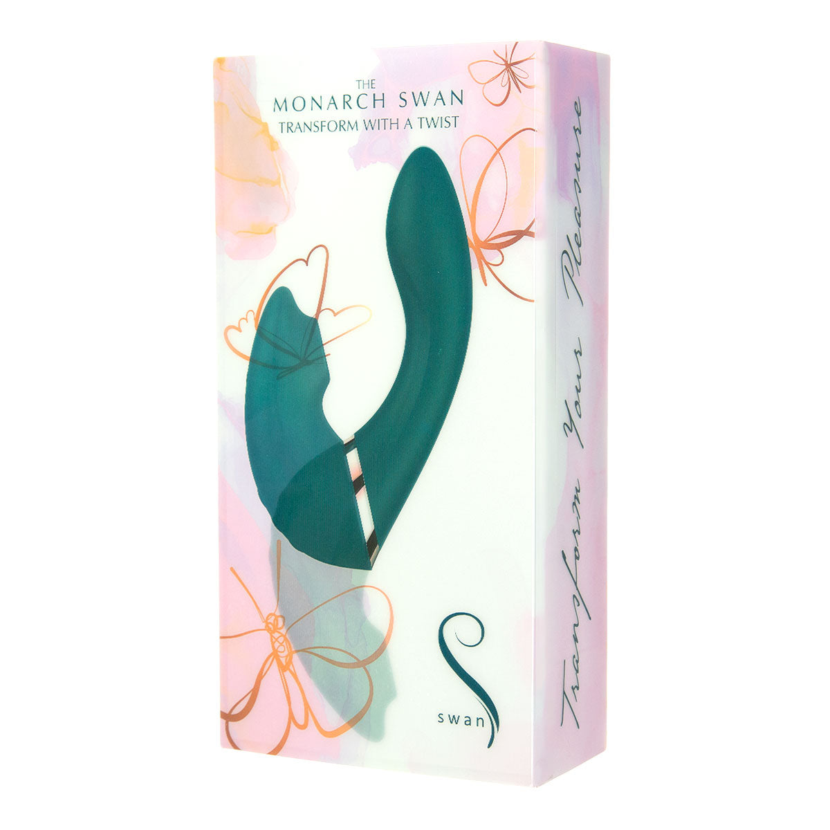 The Monarch Swan®- Transform With A Twist Vibrator & Stimulator - Teal - Swan Vibes