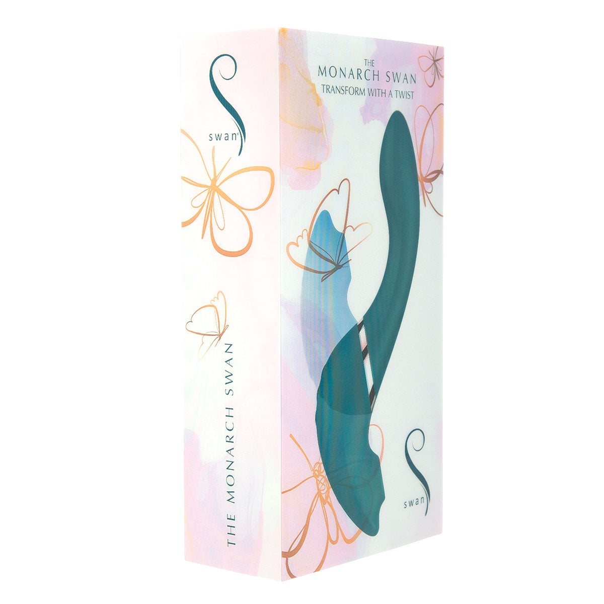 The Monarch Swan®- Transform With A Twist Vibrator & Stimulator - Teal - Swan Vibes