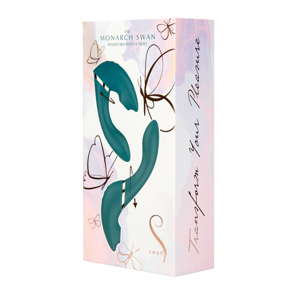 The Monarch Swan®- Transform With A Twist Vibrator & Stimulator - Teal - Swan Vibes