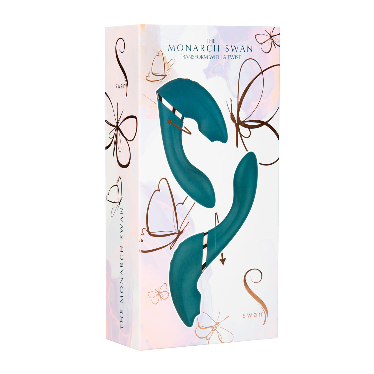 The Monarch Swan®- Transform With A Twist Vibrator & Stimulator - Teal - Swan Vibes