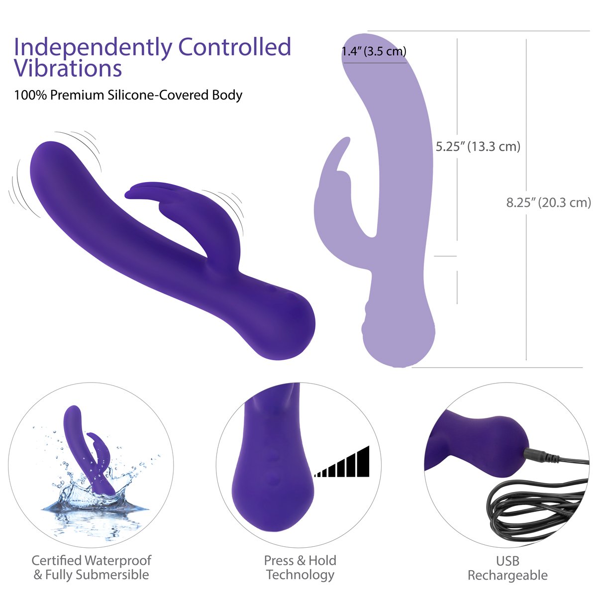 Majestic Swan - Special Edition Rabbit Vibrator - Purple - Swan Vibes