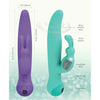 Swan Touch - Duo - Dual Rabbit Vibrator - Rechargeable - Purple - Swan Vibes