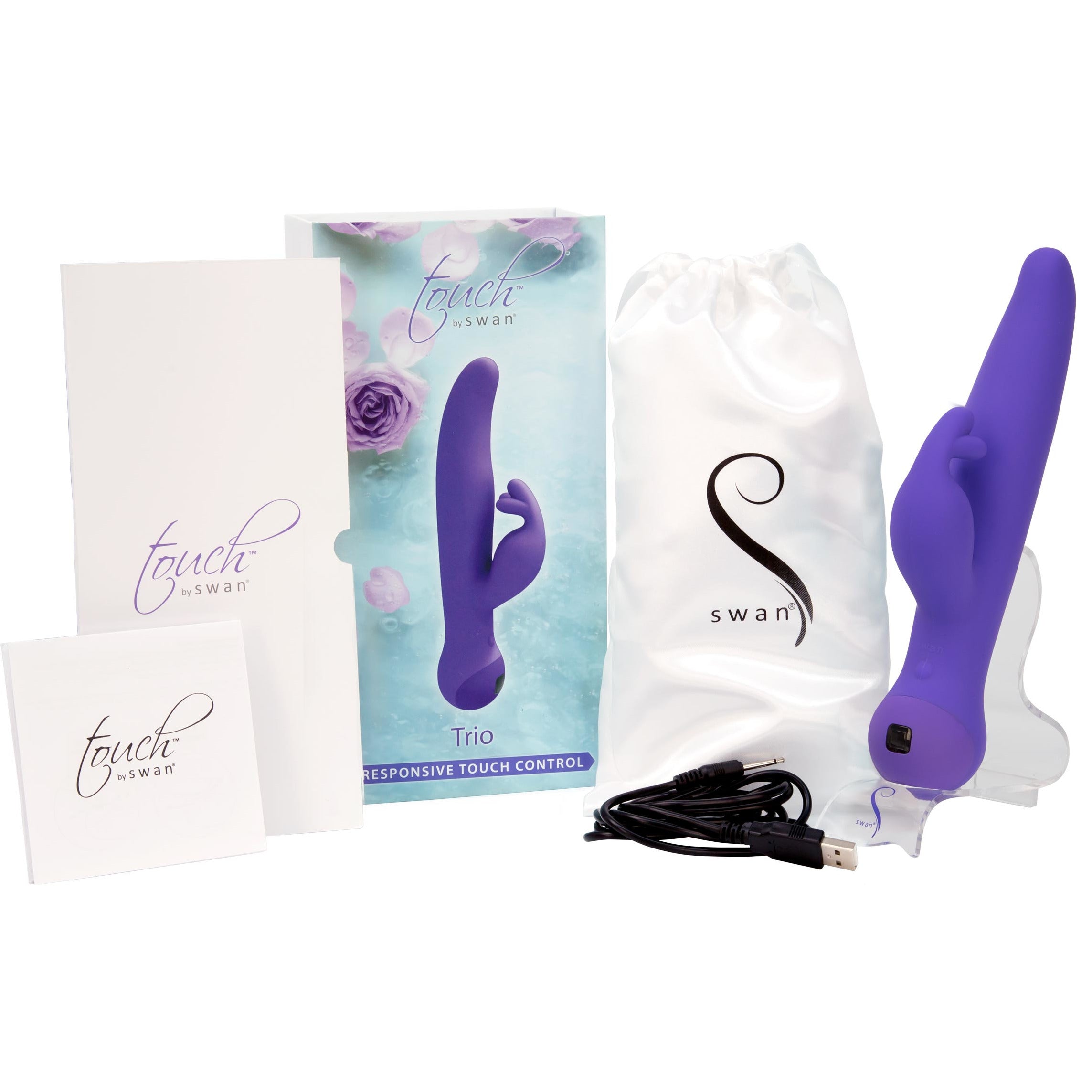 Swan Touch - Trio - Rabbit Vibrator - Rechargeable - Purple - Swan Vibes