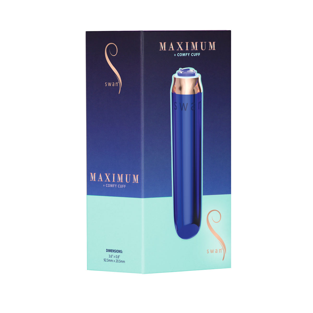 Swan® - Maximum Bullet Vibrator + Silicone Comfy Cuff – Blue - Swan Vibes