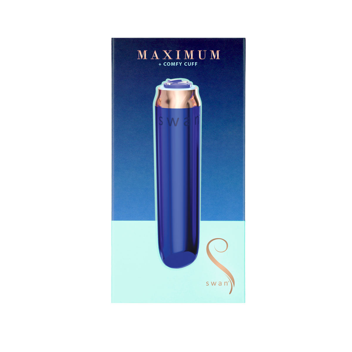 Swan® - Maximum Bullet Vibrator + Silicone Comfy Cuff – Blue - Swan Vibes