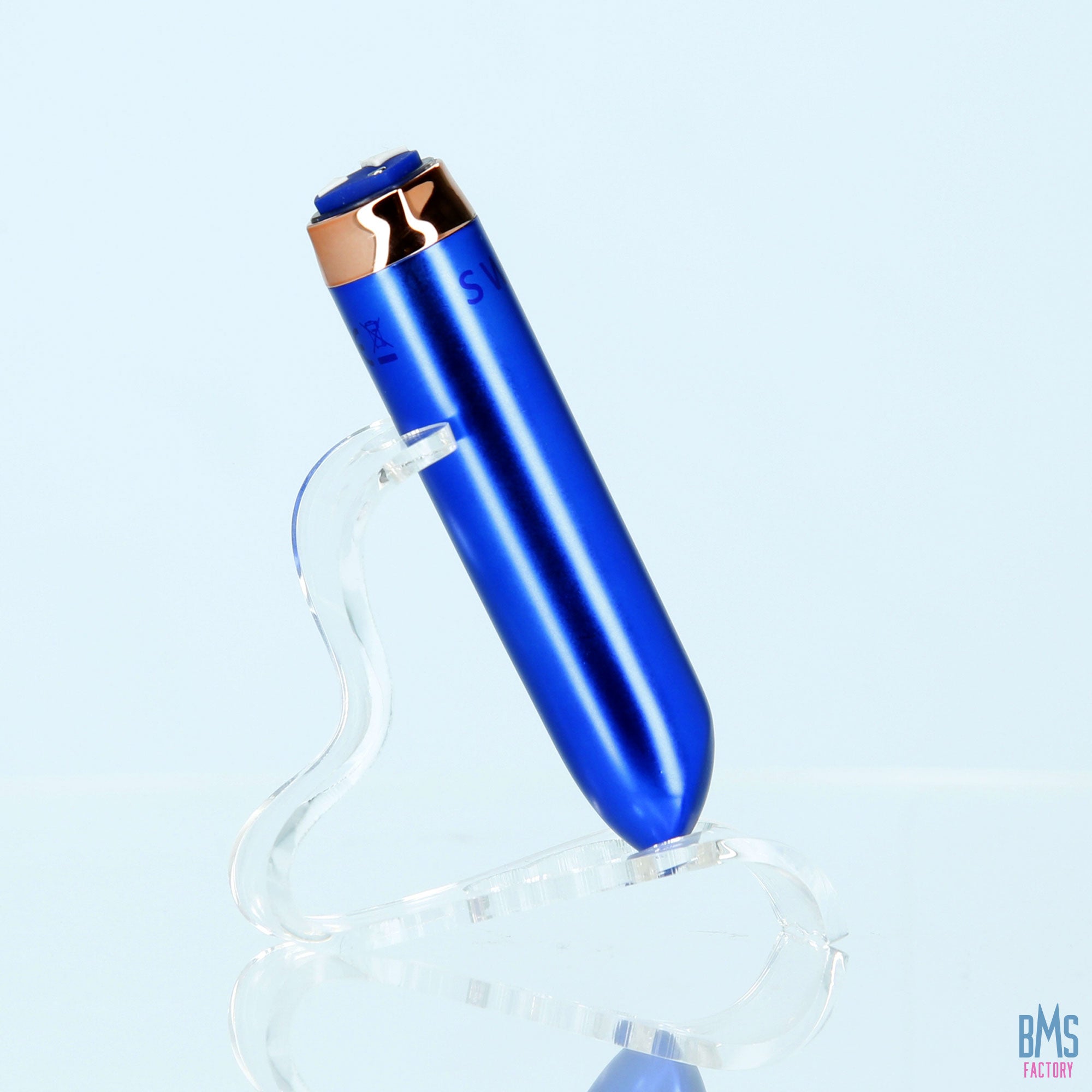 Swan® - Maximum Bullet Vibrator + Silicone Comfy Cuff – Blue - Swan Vibes