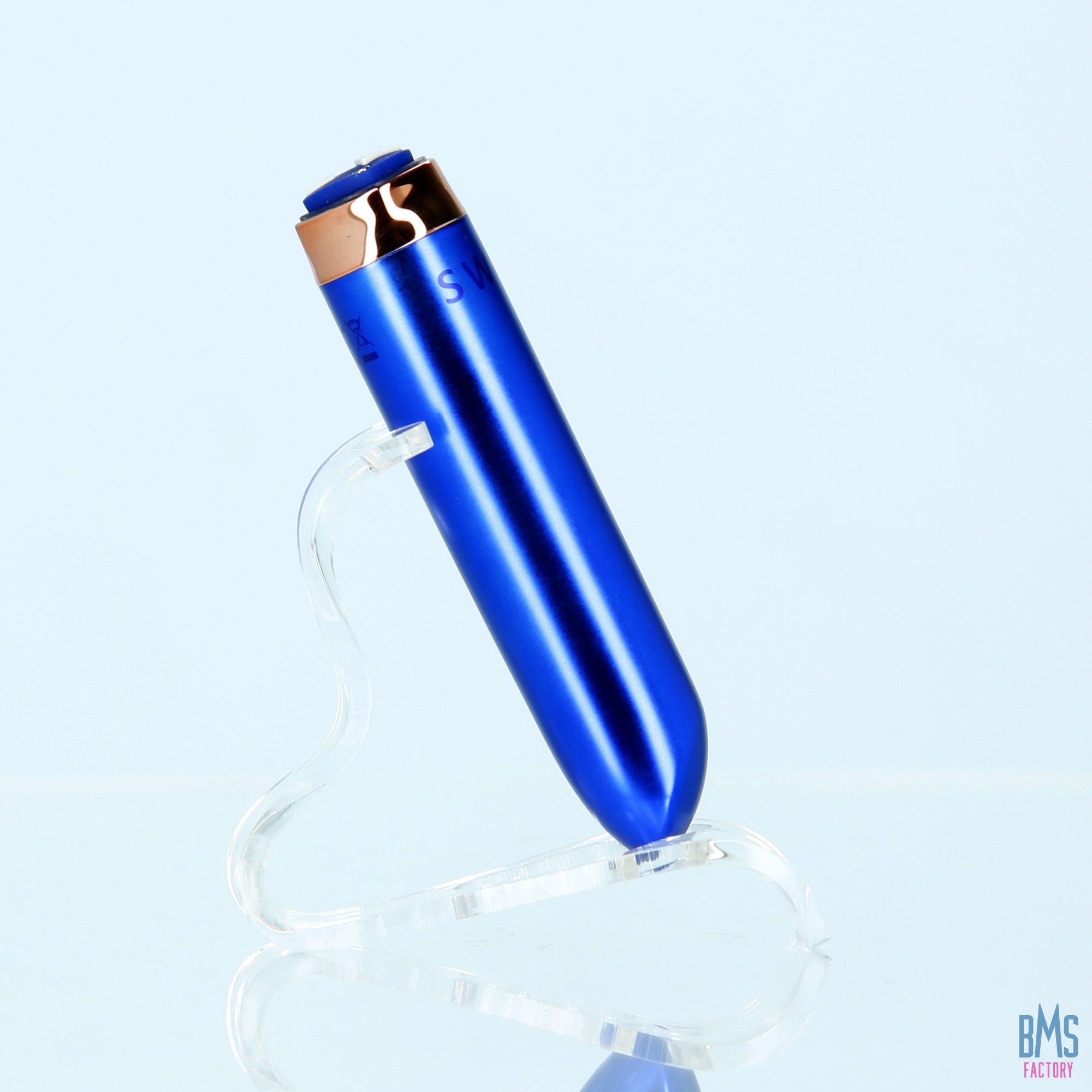 Swan® - Maximum Bullet Vibrator + Silicone Comfy Cuff – Blue - Swan Vibes