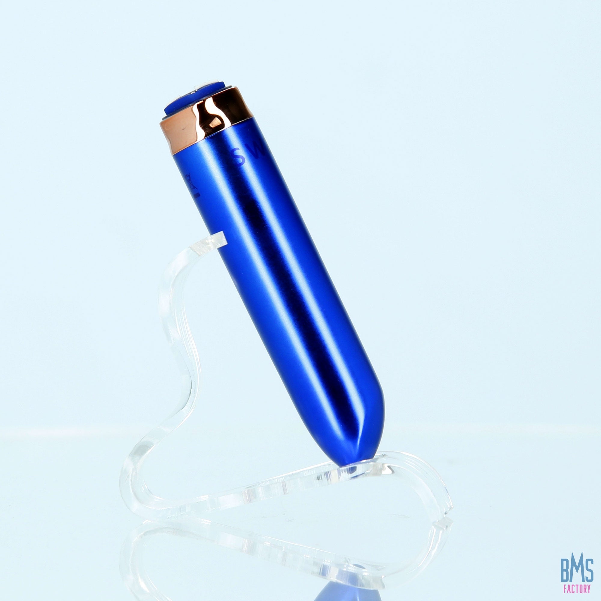 Swan® - Maximum Bullet Vibrator + Silicone Comfy Cuff – Blue - Swan Vibes