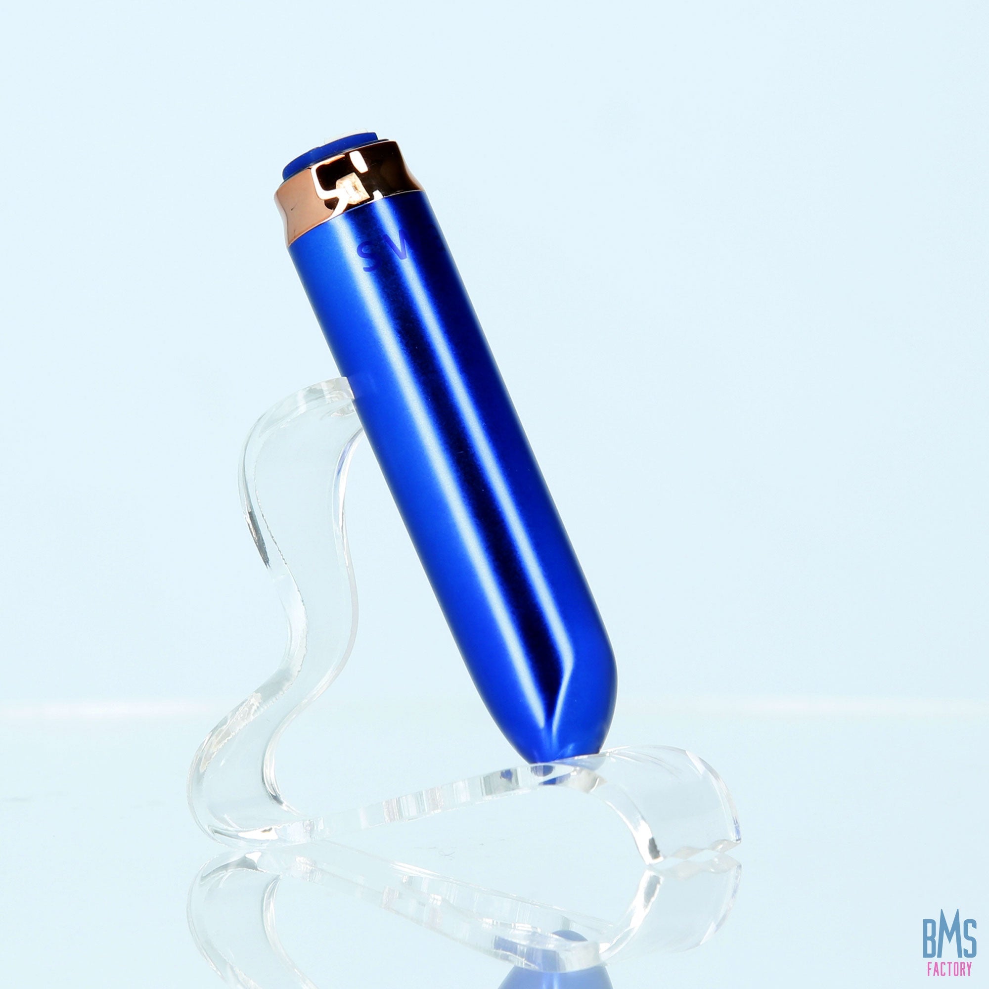 Swan® - Maximum Bullet Vibrator + Silicone Comfy Cuff – Blue - Swan Vibes