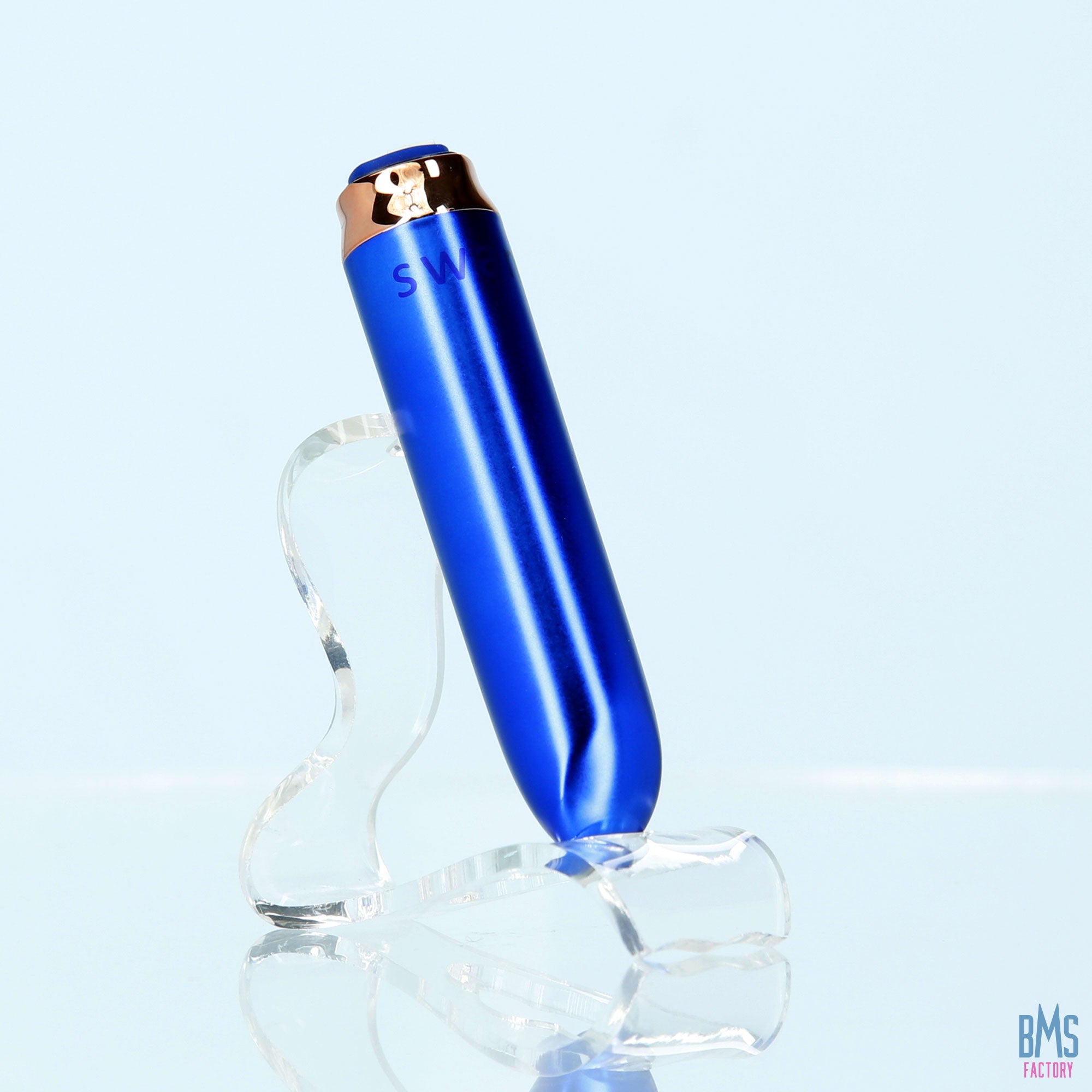 Swan® - Maximum Bullet Vibrator + Silicone Comfy Cuff – Blue - Swan Vibes