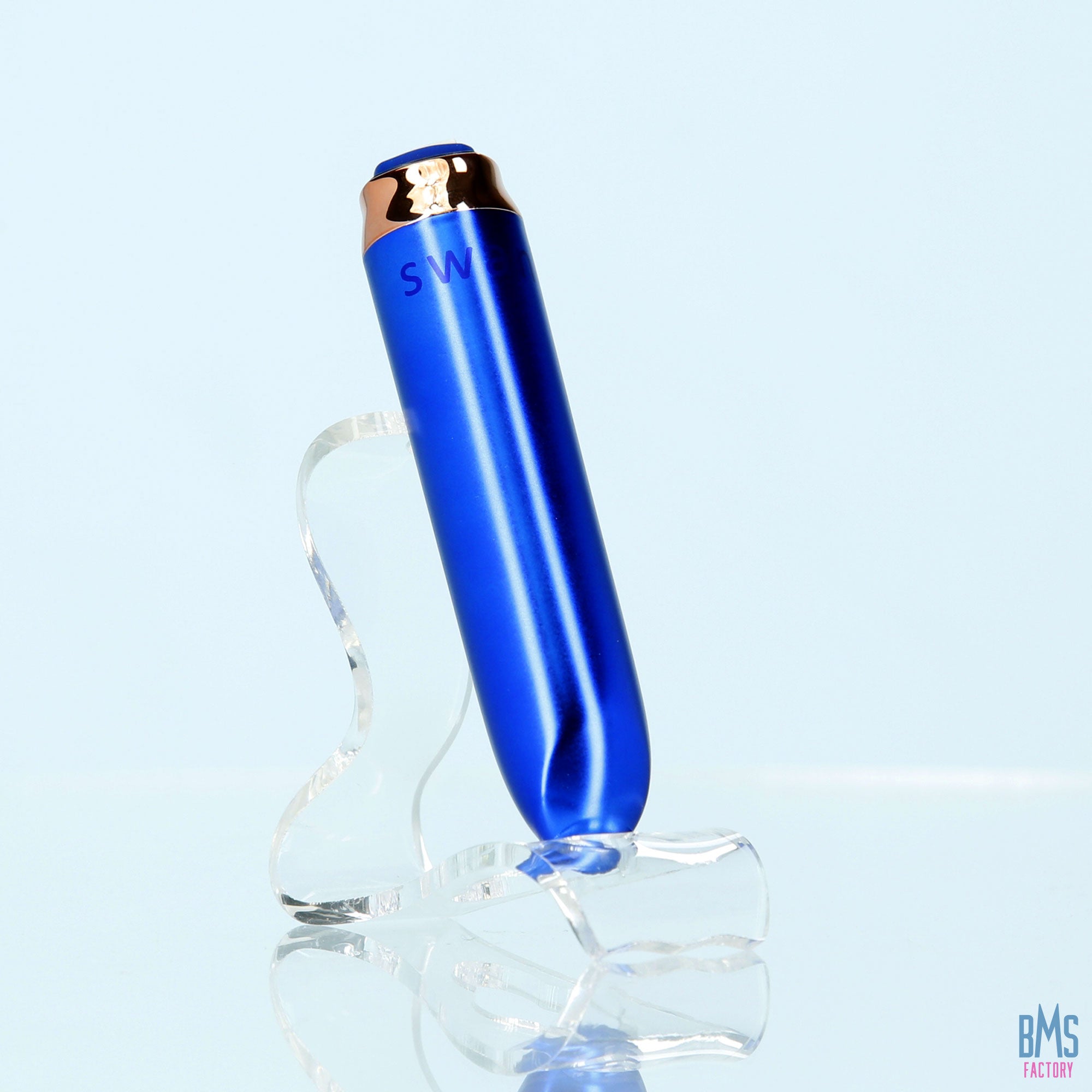 Swan® - Maximum Bullet Vibrator + Silicone Comfy Cuff – Blue - Swan Vibes