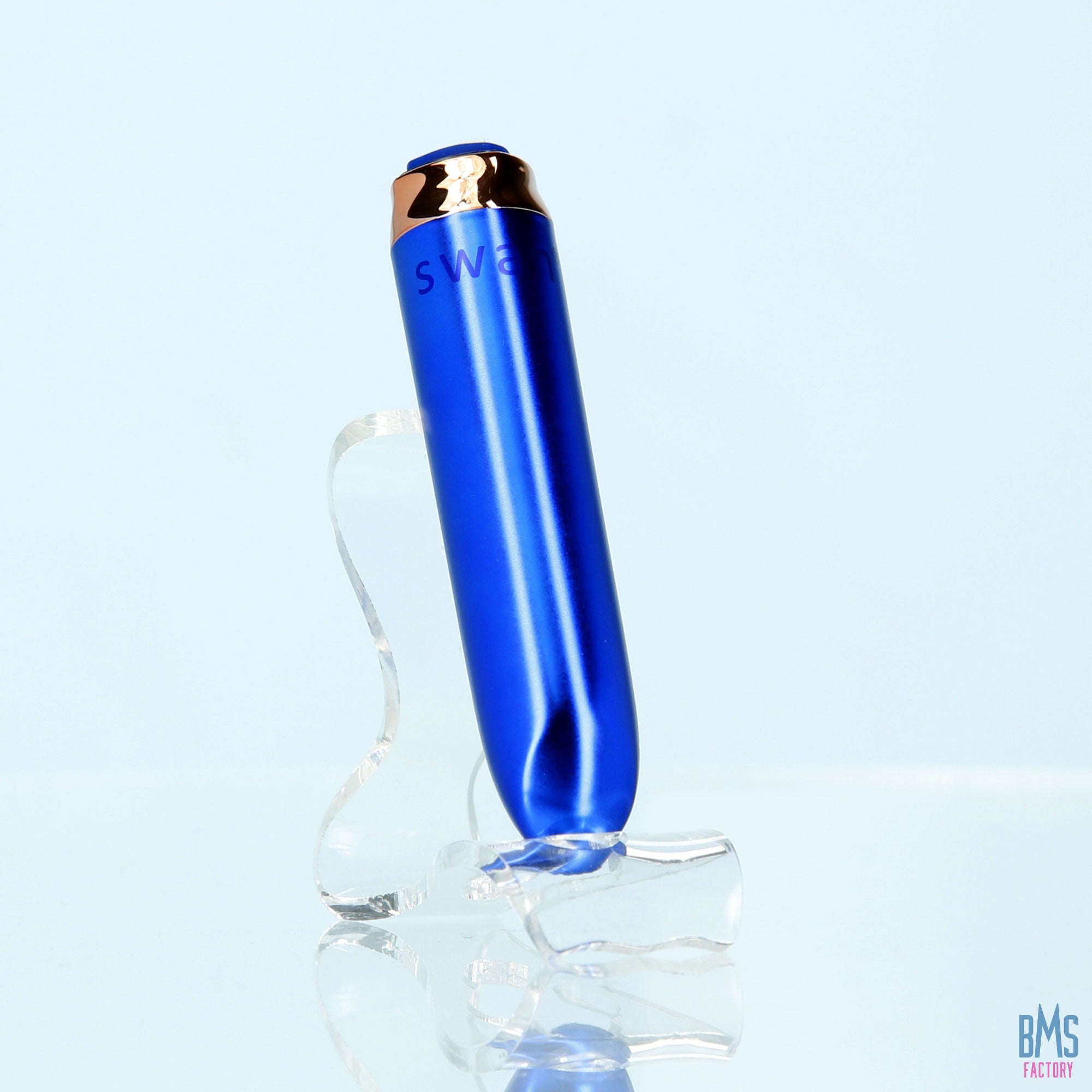 Swan® - Maximum Bullet Vibrator + Silicone Comfy Cuff – Blue - Swan Vibes