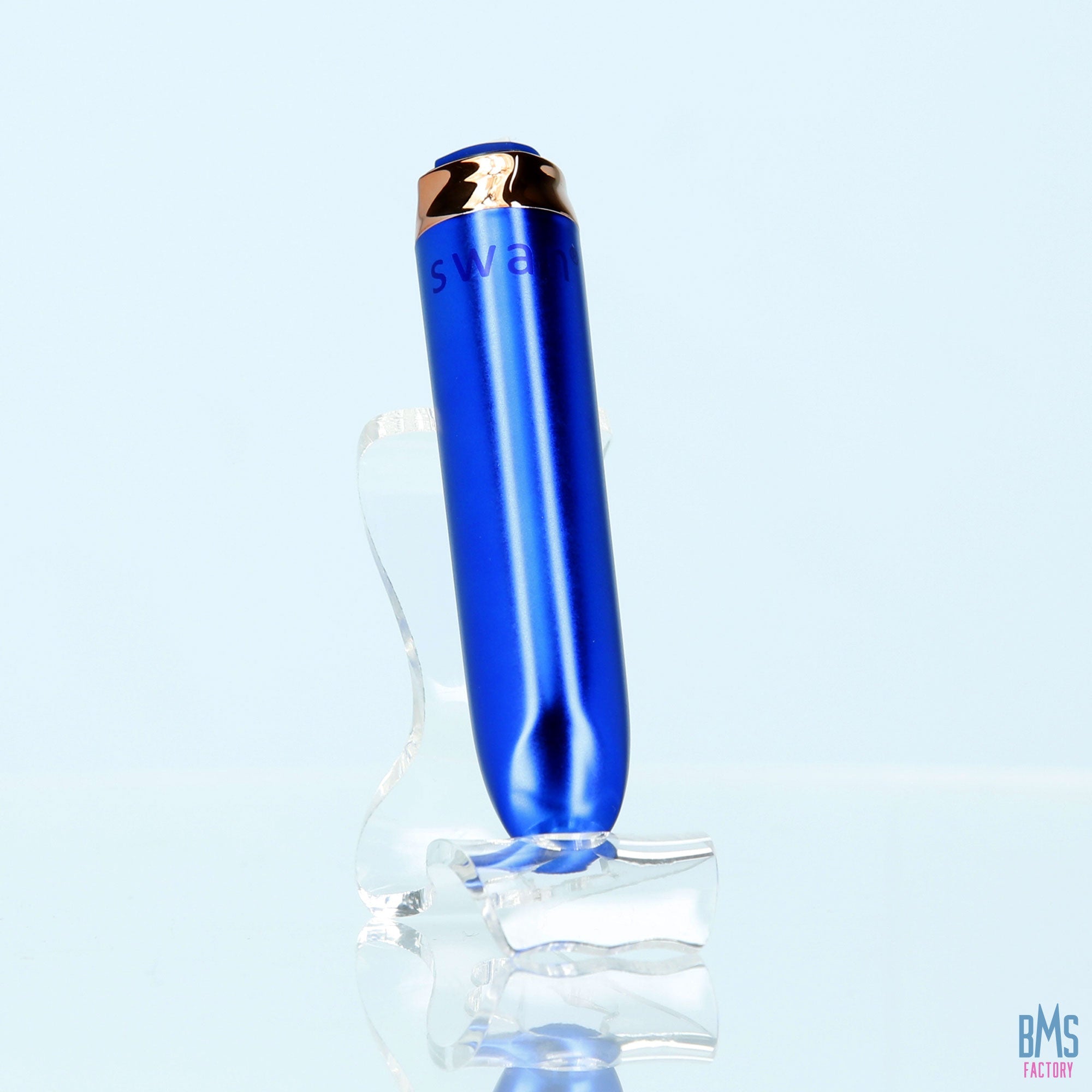 Swan® - Maximum Bullet Vibrator + Silicone Comfy Cuff – Blue - Swan Vibes