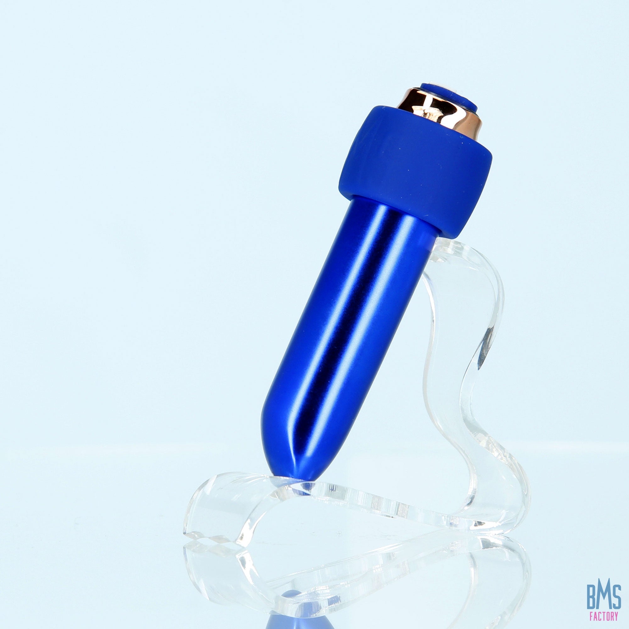 Swan® - Maximum Bullet Vibrator + Silicone Comfy Cuff – Blue - Swan Vibes