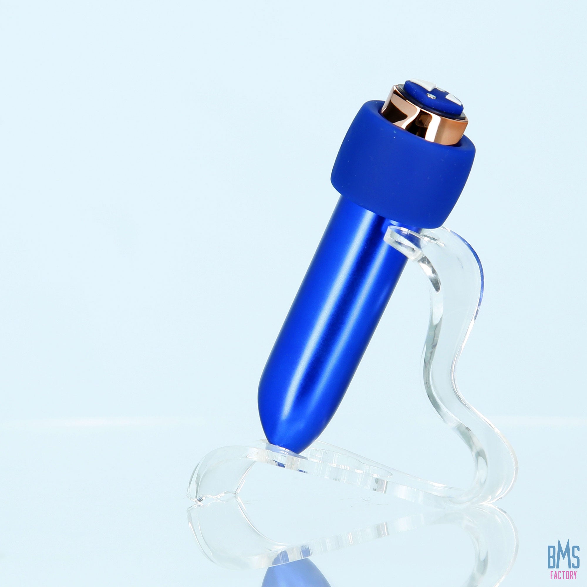 Swan® - Maximum Bullet Vibrator + Silicone Comfy Cuff – Blue - Swan Vibes