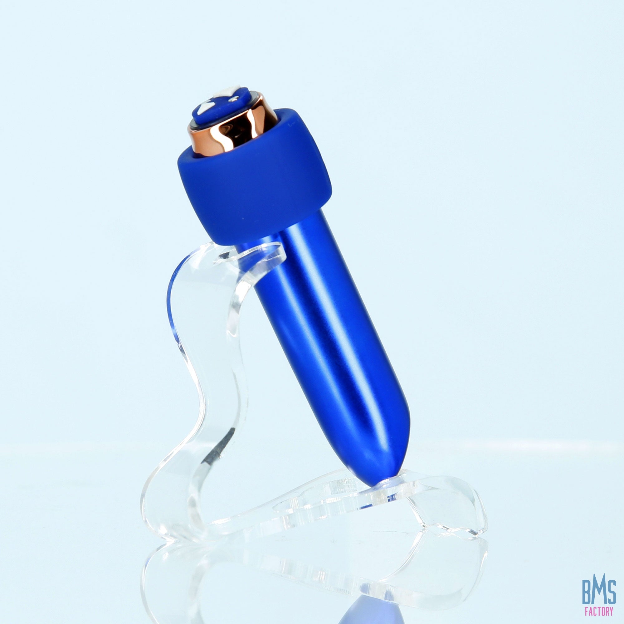 Swan® - Maximum Bullet Vibrator + Silicone Comfy Cuff – Blue - Swan Vibes