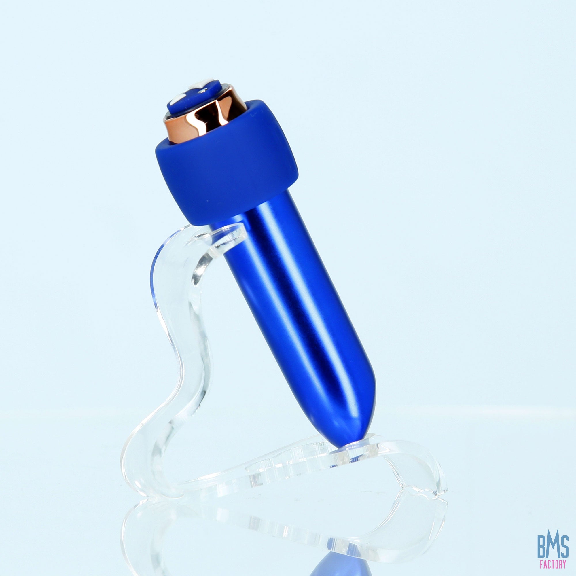 Swan® - Maximum Bullet Vibrator + Silicone Comfy Cuff – Blue - Swan Vibes