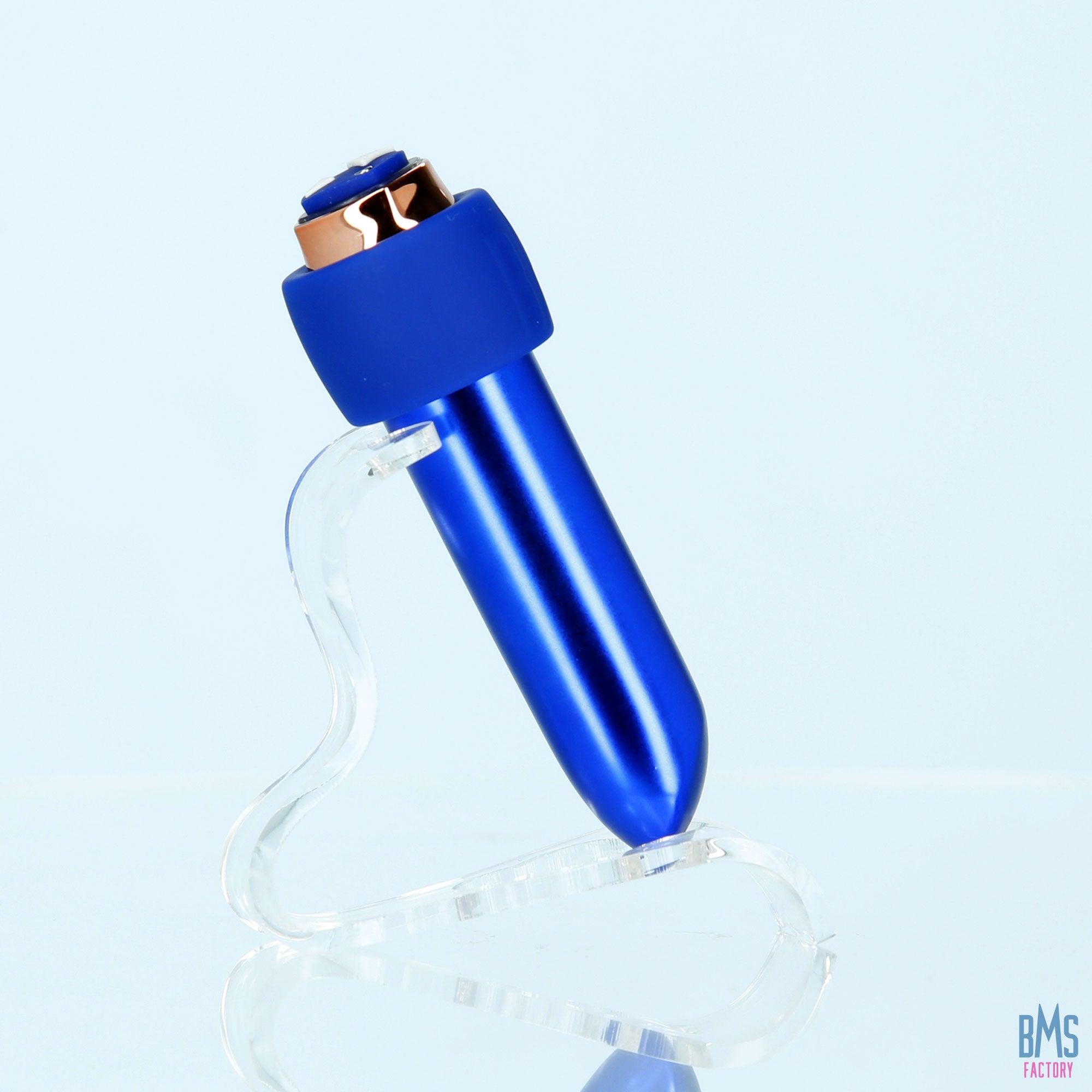 Swan® - Maximum Bullet Vibrator + Silicone Comfy Cuff – Blue - Swan Vibes