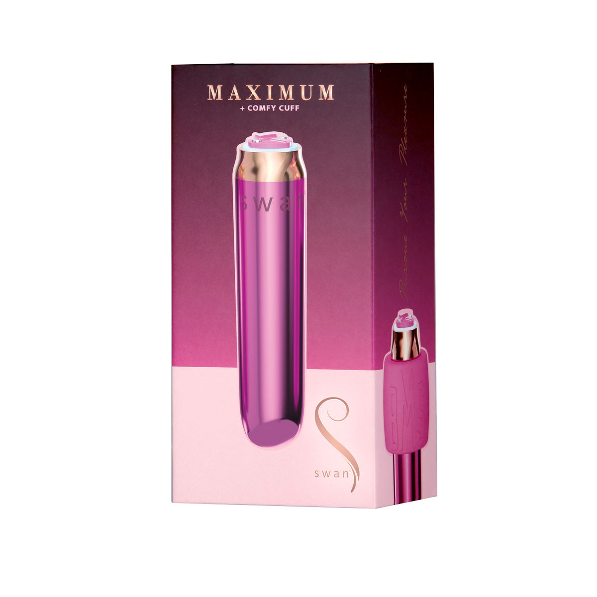 Swan® - Maximum Bullet Vibrator + Silicone Comfy Cuff – Pink - Swan Vibes