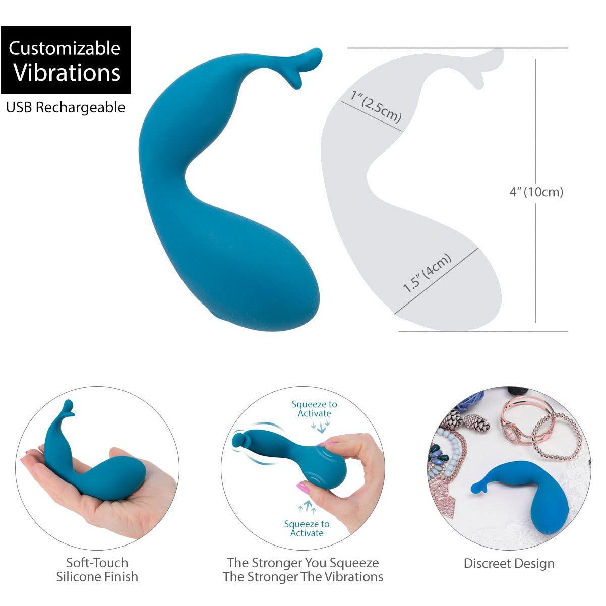 Swan® Squeeze - Kiss - Teal - Swan Vibes