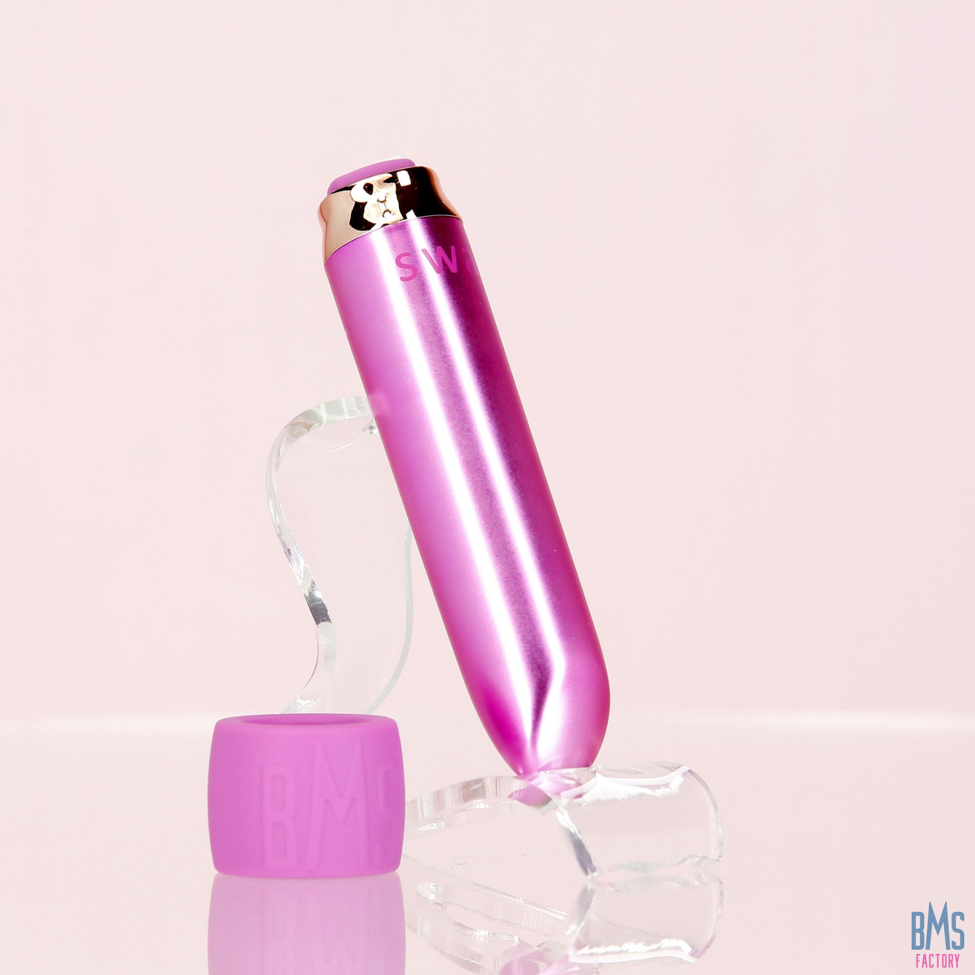 Swan® - Maximum Bullet Vibrator + Silicone Comfy Cuff – Pink - Swan Vibes