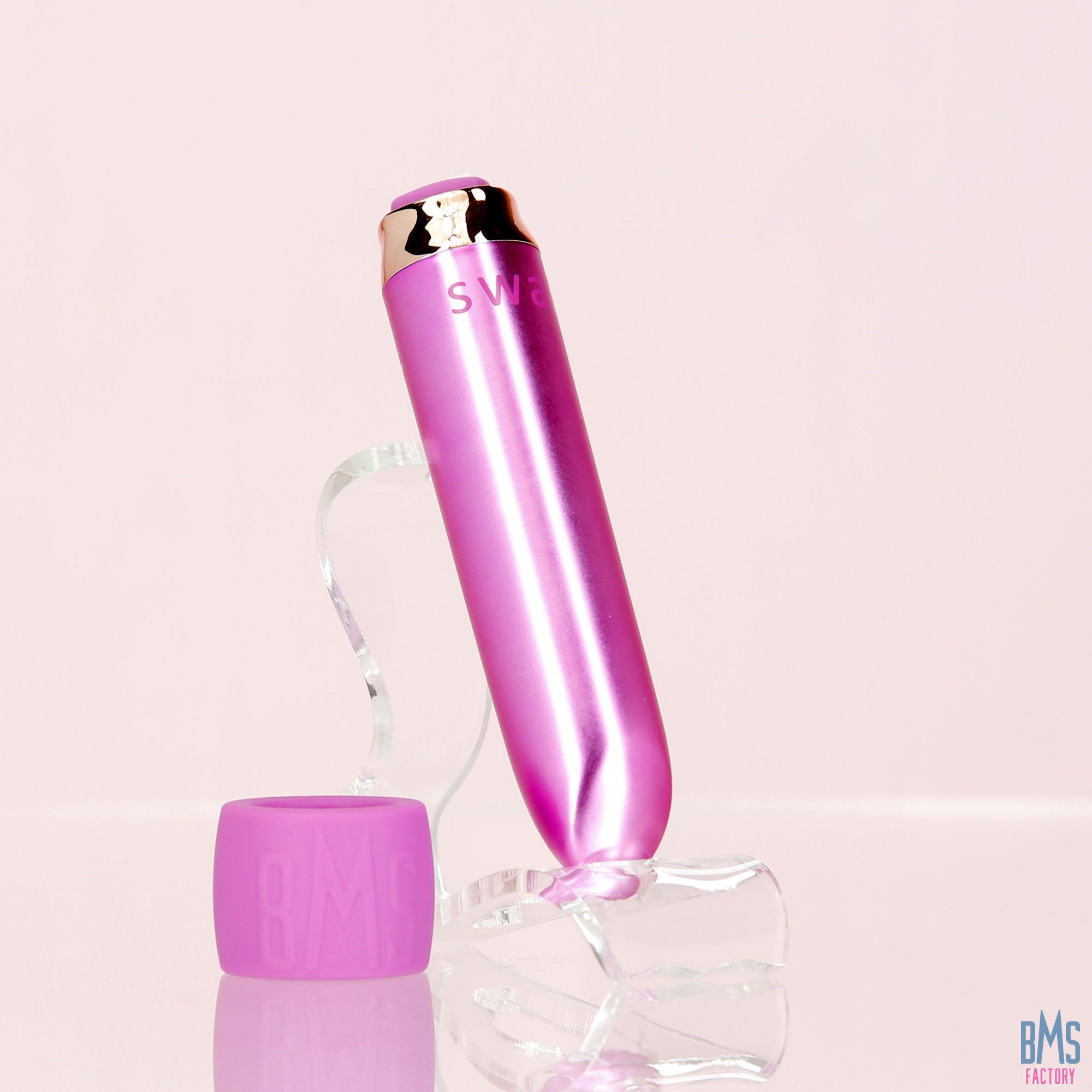 Swan® - Maximum Bullet Vibrator + Silicone Comfy Cuff – Pink - Swan Vibes