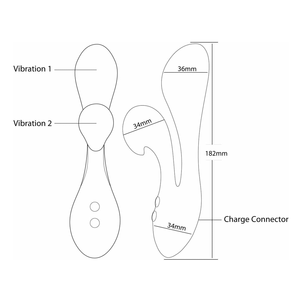 The Swan Silhouette - Dual Vibrator - Rechargeable - Pink - Swan Vibes