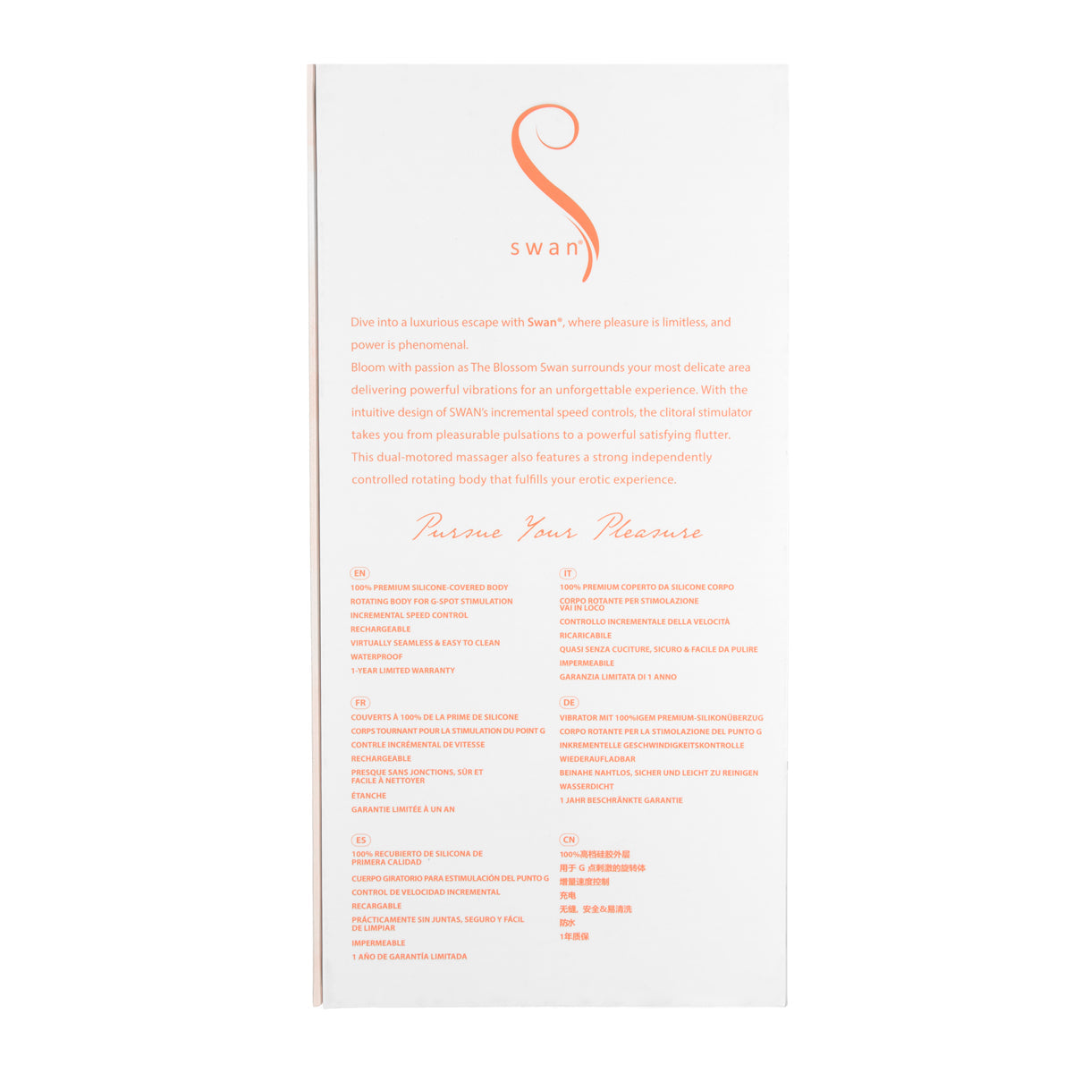 The Blossom Swan® Dual Action Vibrator - Coral - Swan Vibes