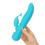 The Kissing Swan® Dual Action Vibrator -  Blue - Swan Vibes