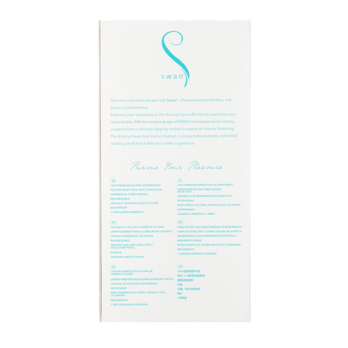 The Kissing Swan® Dual Action Vibrator -  Blue - Swan Vibes