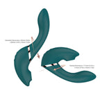 The Monarch Swan®- Transform With A Twist Vibrator & Stimulator - Teal - Swan Vibes