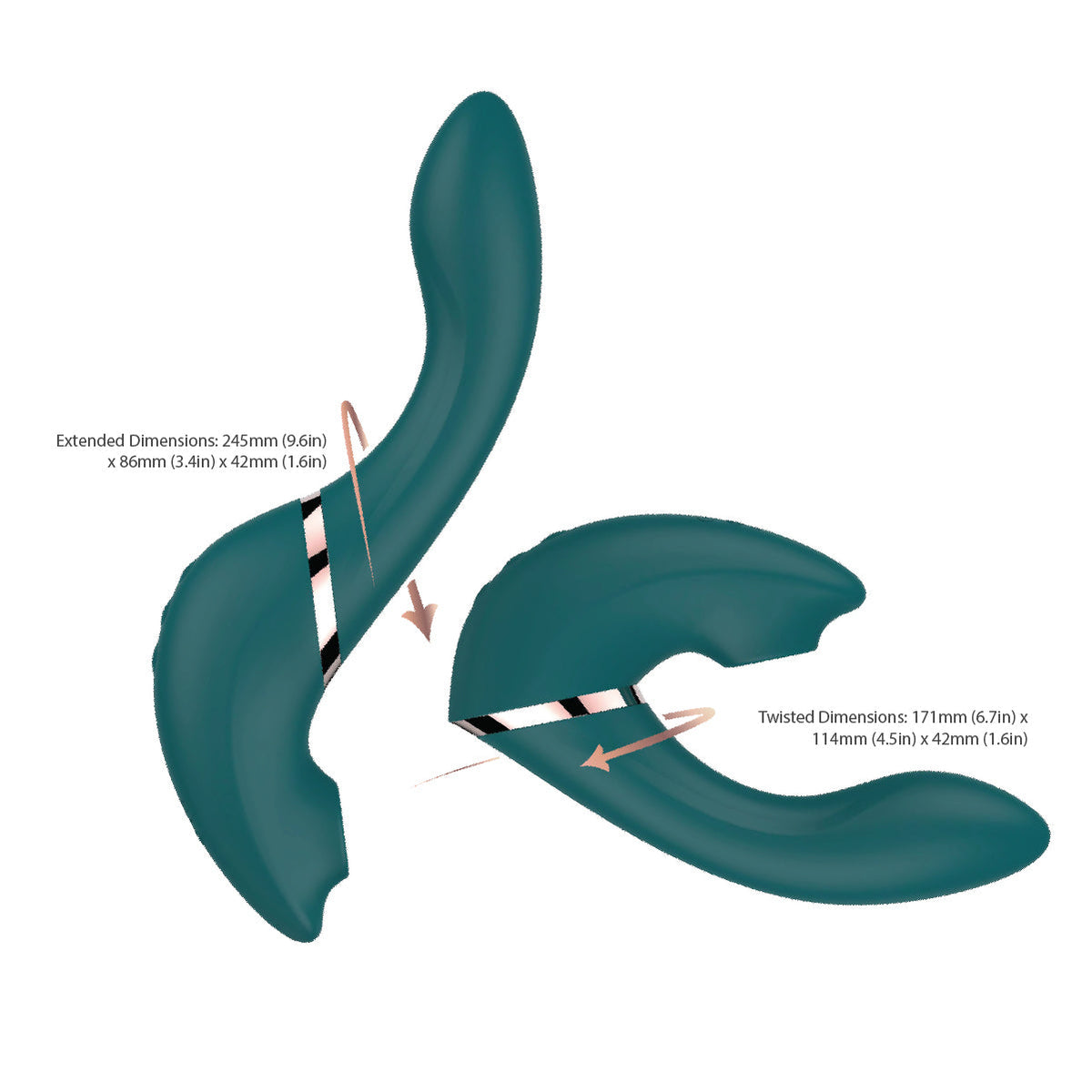The Monarch Swan®- Transform With A Twist Vibrator & Stimulator - Teal - Swan Vibes