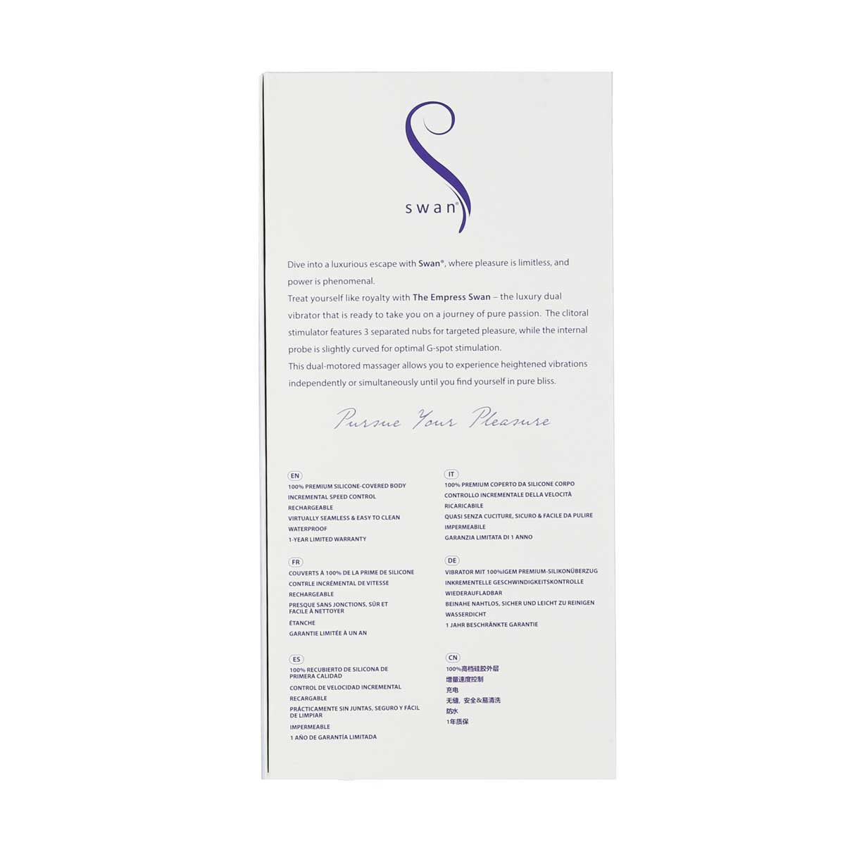 Swan Empress - Dual Vibrator - Rechargeable - Lavender - Swan Vibes
