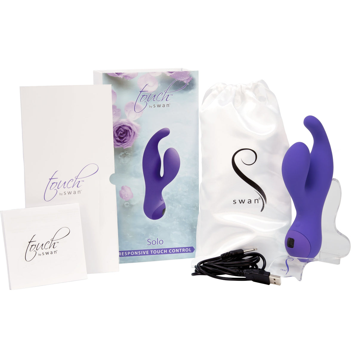 Swan Touch - Solo - Dual Vibrator - Rechargeable - Purple - Swan Vibes