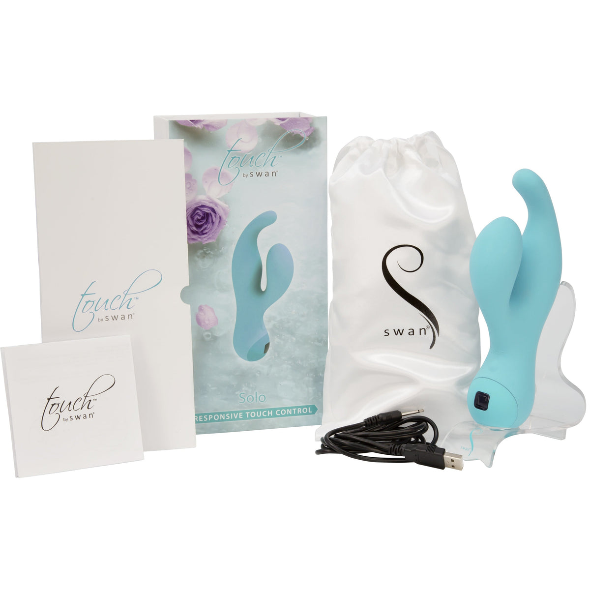 Swan Touch - Solo - Dual Vibrator -  Rechargeable - Teal - Swan Vibes